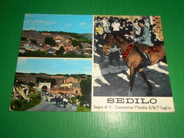 Cartolina Sedilo - Sagra di S. Costantino l' Ardia 1969.