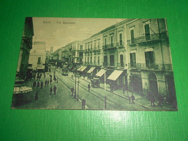 Cartolina Bari - Via Sparano 1923.
