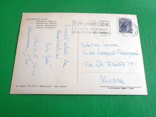 Cartolina Montecatini Terme - Stabilimento Tettuccio - 1950 ca.