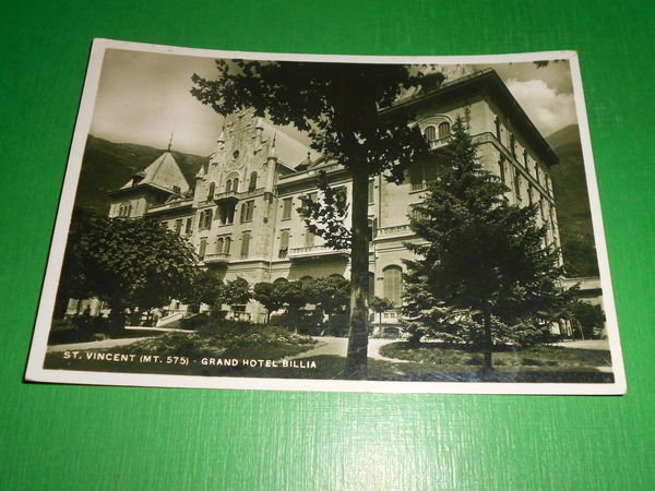 Cartolina St. Vincent - Grand Hotel Billia 1936.