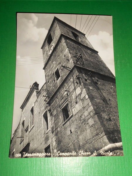 Cartolina Torremaggiore - Campanile Chiesa di S. Nicola 1960.