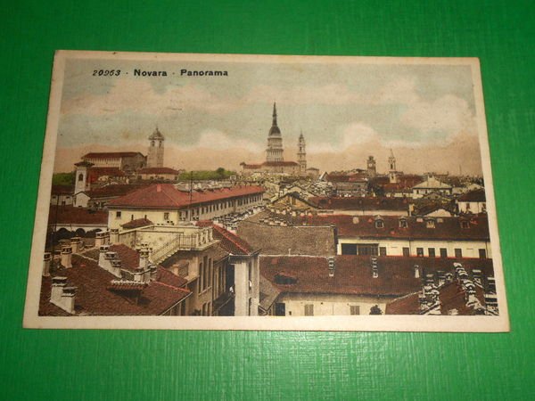 Cartolina Novara - Panorama 1939.