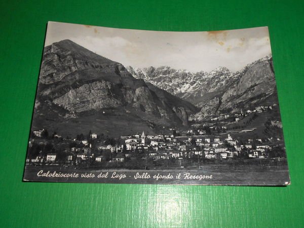 Cartolina Calolziocorte visto dal Lago - Sullo sfondo il Resegone …