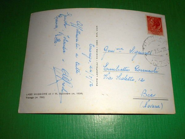 Cartolina Lago Maggiore ed il M. Spalavere - Trarego 1956 | Immagine Gallery 2
