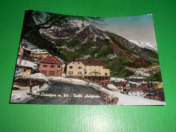 Cartolina Cravegna - Valle Antigorio - Scorcio panoramico 1965
