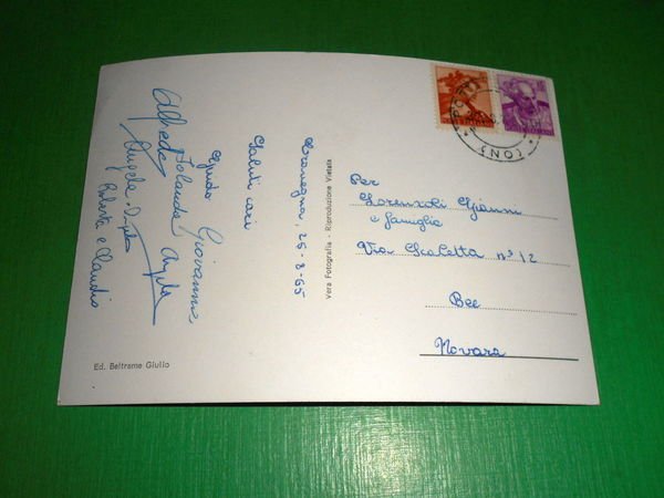 Cartolina Cravegna - Valle Antigorio - Scorcio panoramico 1965