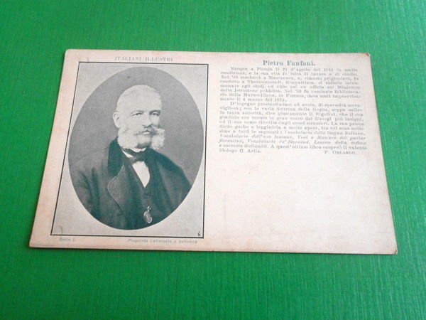 Cartolina serie Italiani Illustri - Scrittore Pietro Fanfani 1815/1879