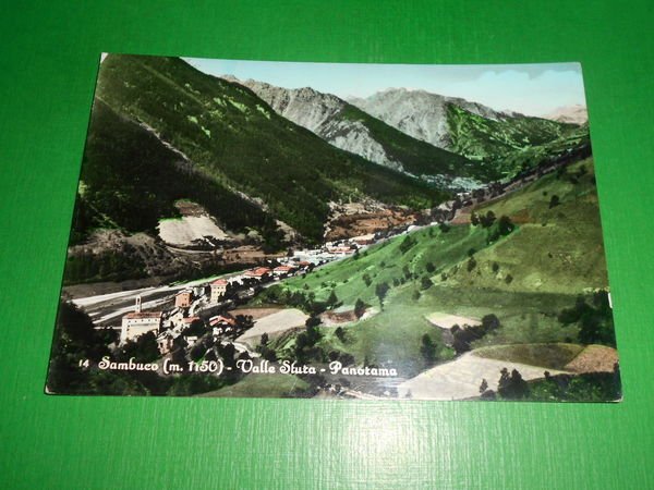 Cartolina Sambuco - Valle Stura - Panorama 1960 ca