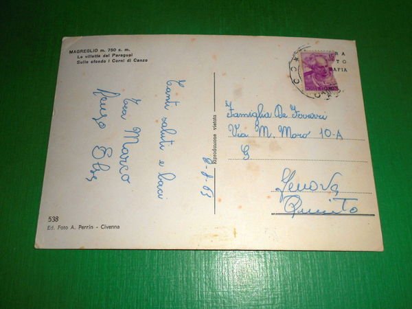 Cartolina Magreglio - Le Villette del Paraguai 1963