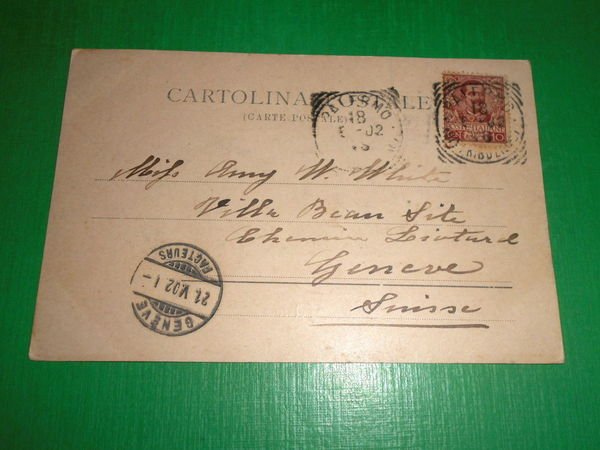 Cartolina Palermo - Teatro Massimo 1902.