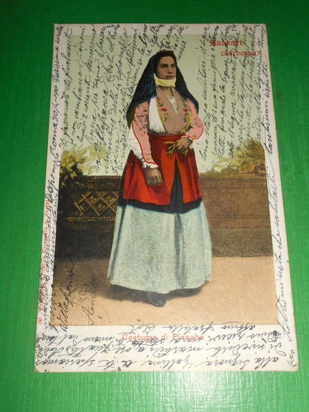 Cartolina Sassari - Costume di Ploaghe 1904.
