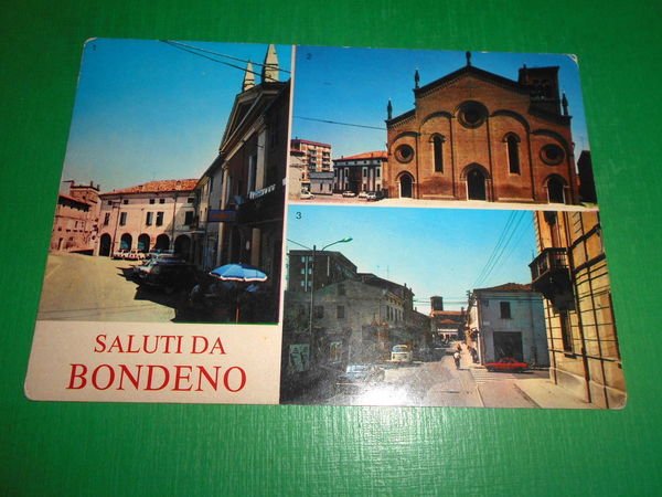 Cartolina Saluti da Bondeno ( Ferrara ) - Vedute diverse …