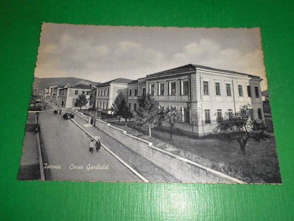 Cartolina Isernia - Corso Garibaldi 1955 ca.
