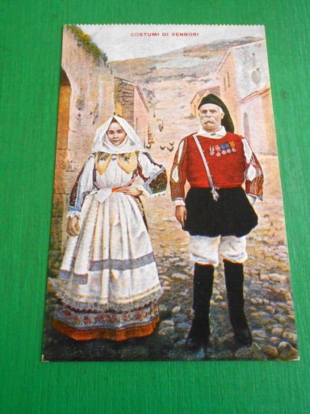 Cartolina Costumi Sardi - Sennori 1930 ca.