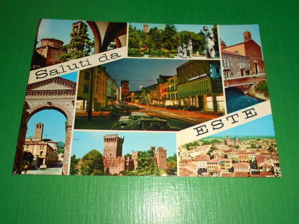 Cartolina Saluti da Este - Vedute diverse 1972.