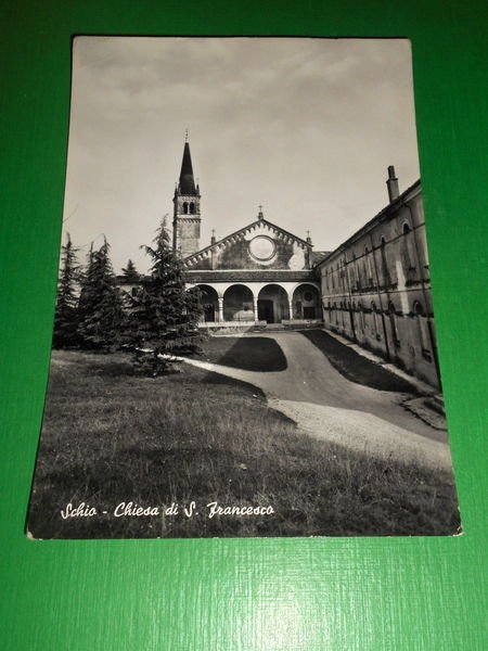 Cartolina Schio - Chiesa di S. Francesco 1964.