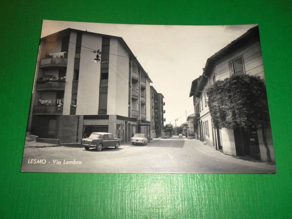 Cartolina Lesmo - Via Lambro 1965.