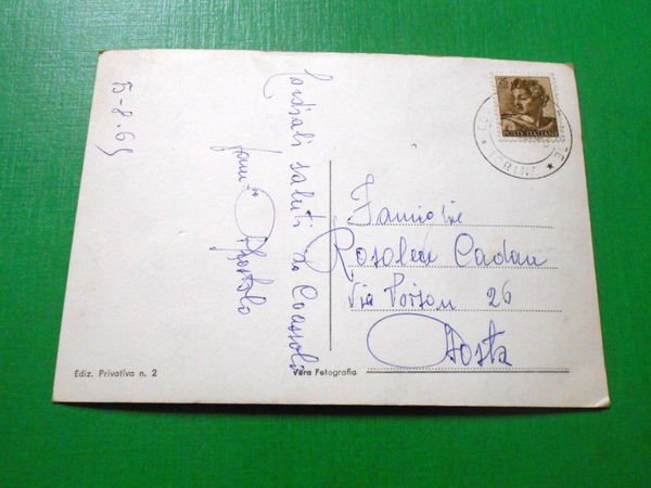 Cartolina Coassolo Torinese - Albergo Italia 1965.