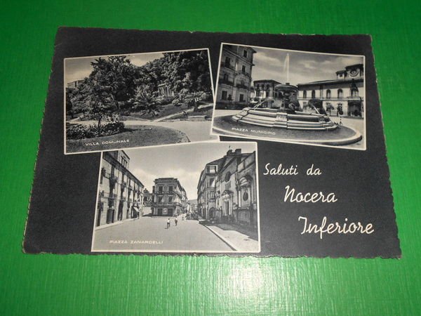Cartolina Saluti da Nocera Inferiore - Vedute diverse 1956.