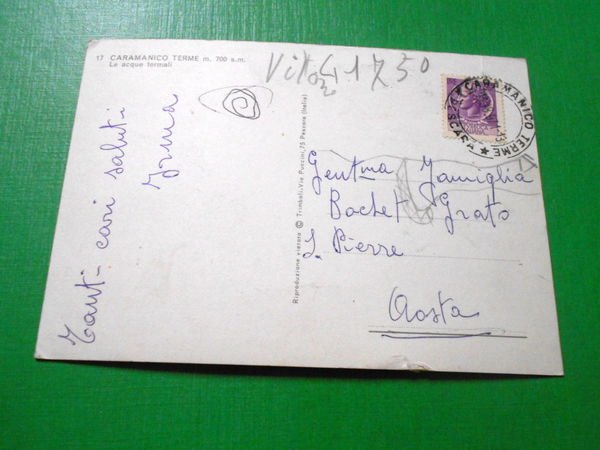 Cartolina Caramanico Terme - Le acque Termali 1971.