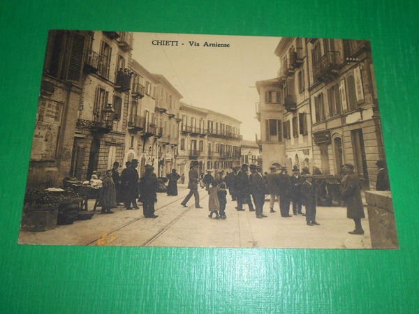 Cartolina Chieti - Via Arniense 1913.