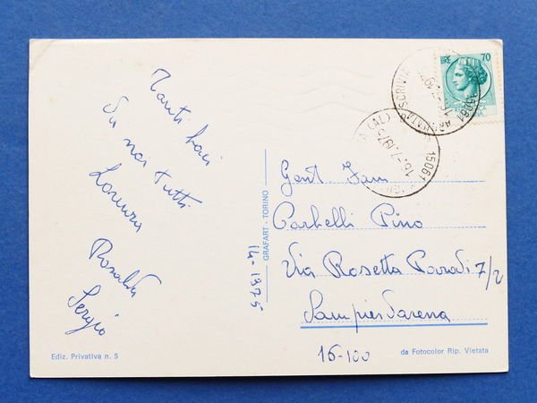Cartolina Alta Val Curone - 1975.