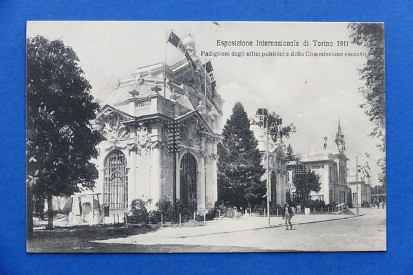 Cartolina Esposizione Torino 1911 - Padiglioni degli Uffici Pubblici