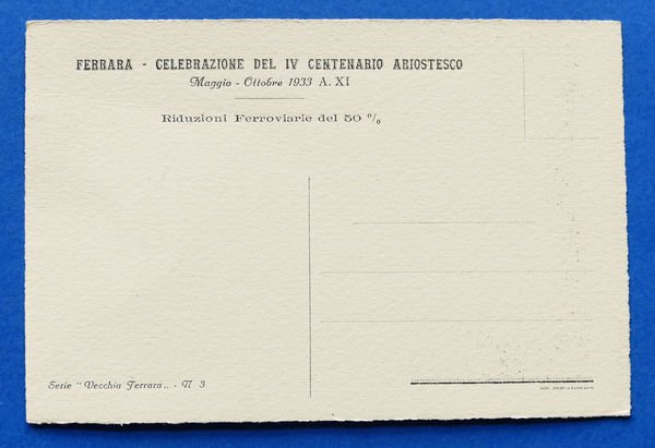 Cartolina Ferrara - Celebrazione IV Centenario Ariostesco 1933 - Canale … | Immagine Gallery 2