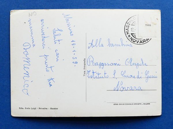 Cartolina Massino - Il Lago Maggiore visto da Massino - …