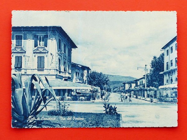 Cartolina Lido di Camaiore - Via del Fortino - 1953.