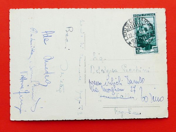 Cartolina Lido di Camaiore - Via del Fortino - 1953.