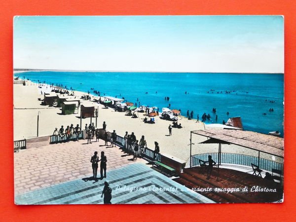 Cartolina Palagiano - Spiaggia di Chiatona - 1964.