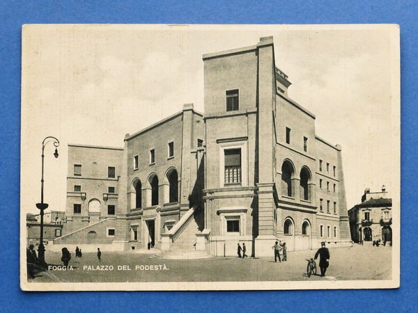 Cartolina Foggia - Palazzo del Podestà - 1941.