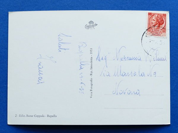 Cartolina S. Michele di Pagana - 1955