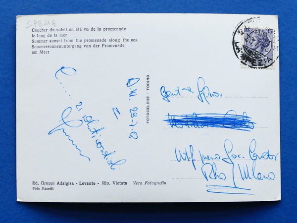 Cartolina Deiva Marina - Tramonto estivo visto dal lungomare - …