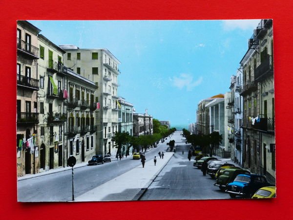 Cartolina Caltanisetta - Viale Regina Margherita - 1960 ca.