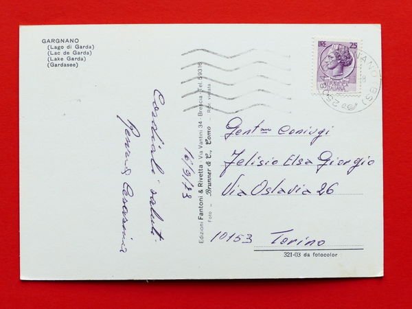 Cartolina Gargnano - Lago di Garda - 1973