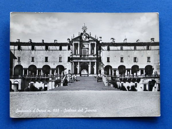 Cartolina Santuario d'Oropa - Scalone del Juvara - 1959