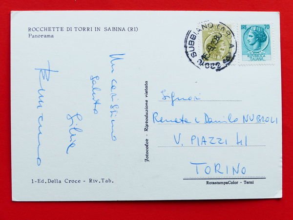 Cartolina Rocchette di Torri in Sabina - Panorama - 1980