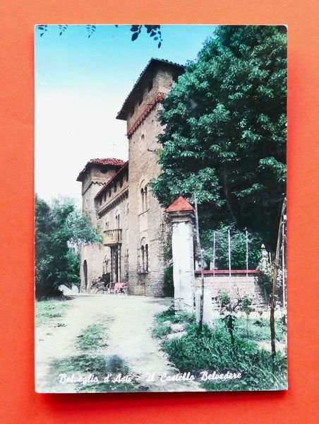 Cartolina Belveglio d'Asti - Il Castello Belvedere - 1964
