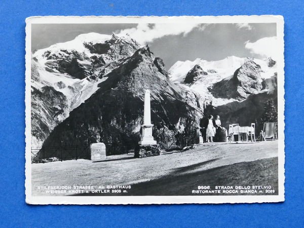 Cartolina Strada dello Stelvio - Ristorante Rocca Bianca - 1951