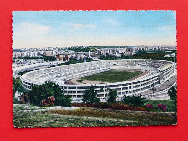 Cartolina Roma - Stadio dei Centomila - 1957