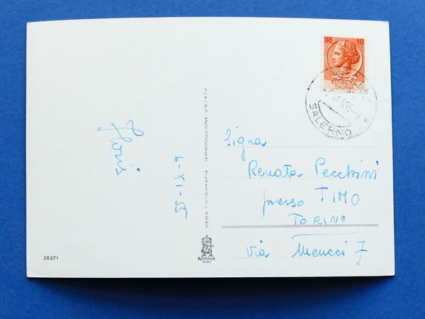 Cartolina Atrani visto dall'alto - 1955