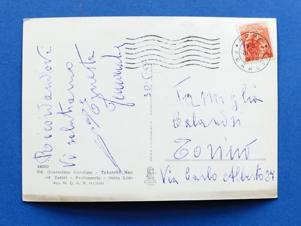 Cartolina Ostia Lido - Stabilimento Kursaal - 1955