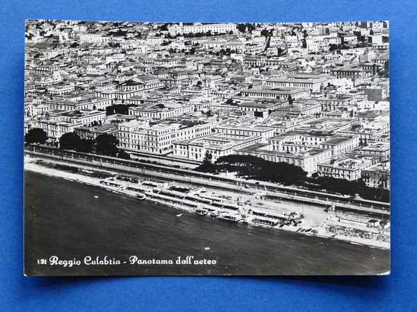 Cartolina Reggio Calabria - Panorama dall'aereo - 1961
