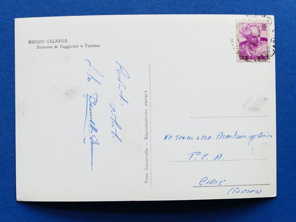 Cartolina Reggio Calabria - Panorama dall'aereo - 1961