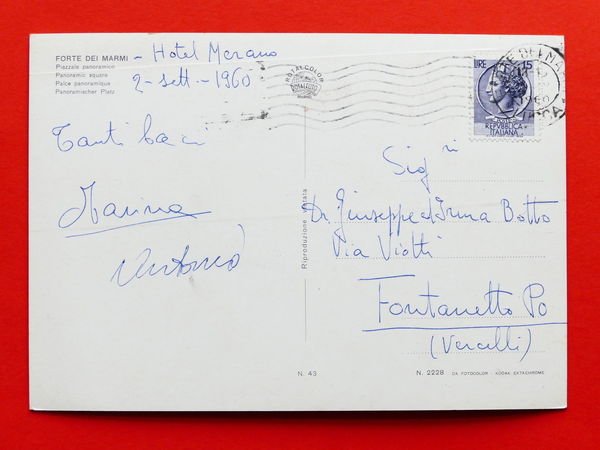 Cartolina Forte dei Marmi - Piazzale panoramico - 1960