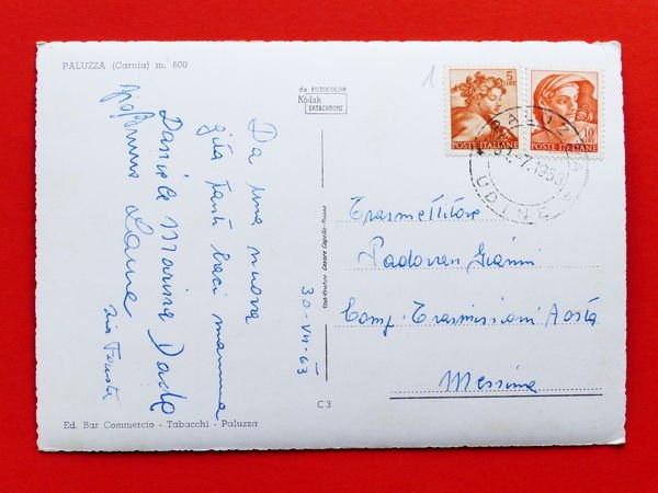 Cartolina Paluzza - Carnia - 1963