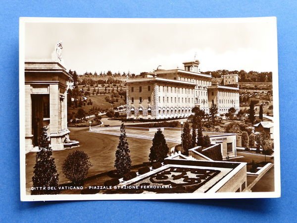 Cartolina Città del Vaticano - Piazzale Stazione Ferroviaria - 1934