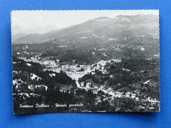 Cartolina Ponzone Biellese - Veduta generale - 1953